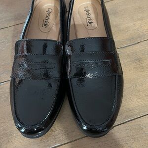 LifeStride Madison Ladies  Black Loafers (Wide)
